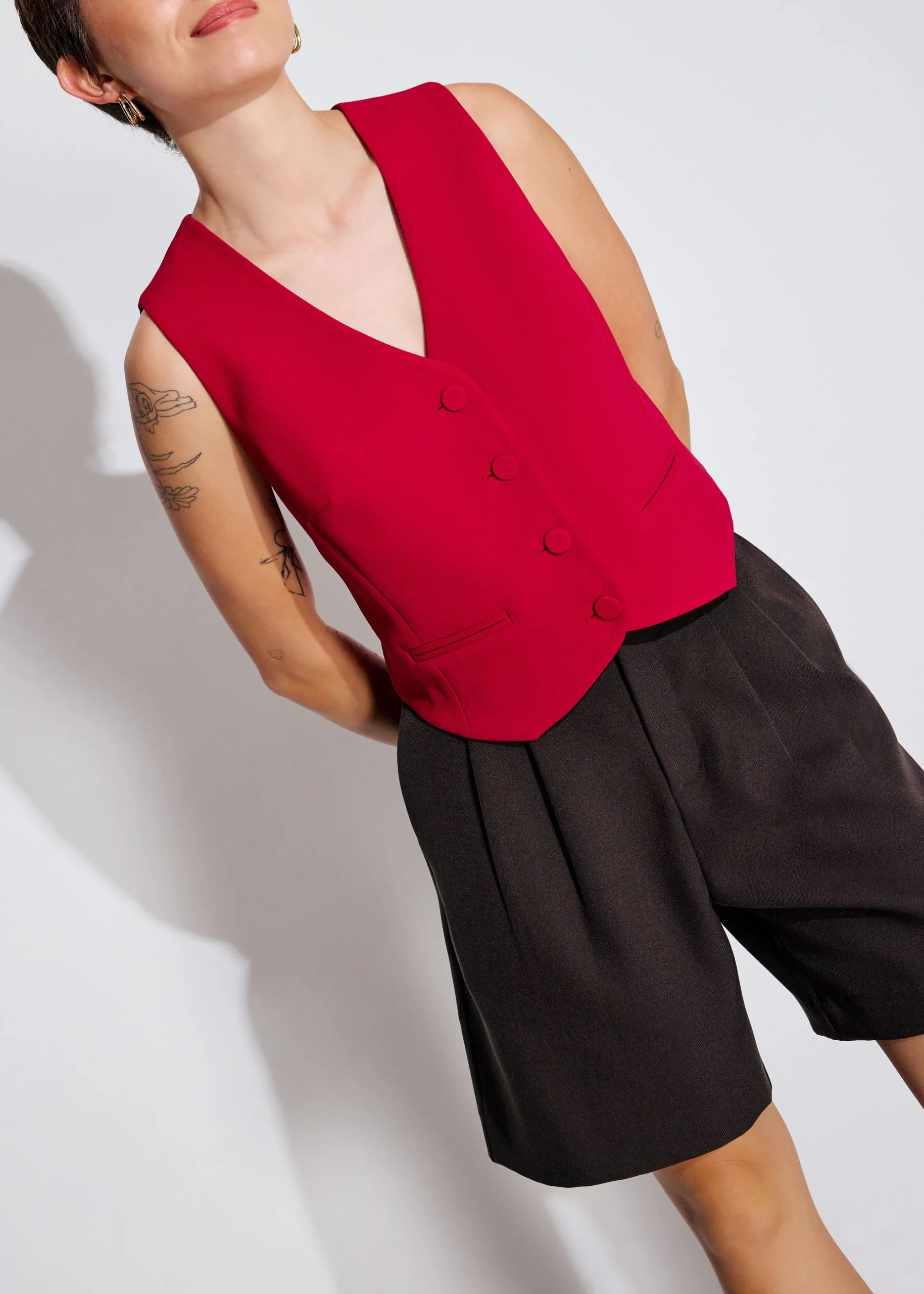 Relaxed V-neck Vest - Image 2