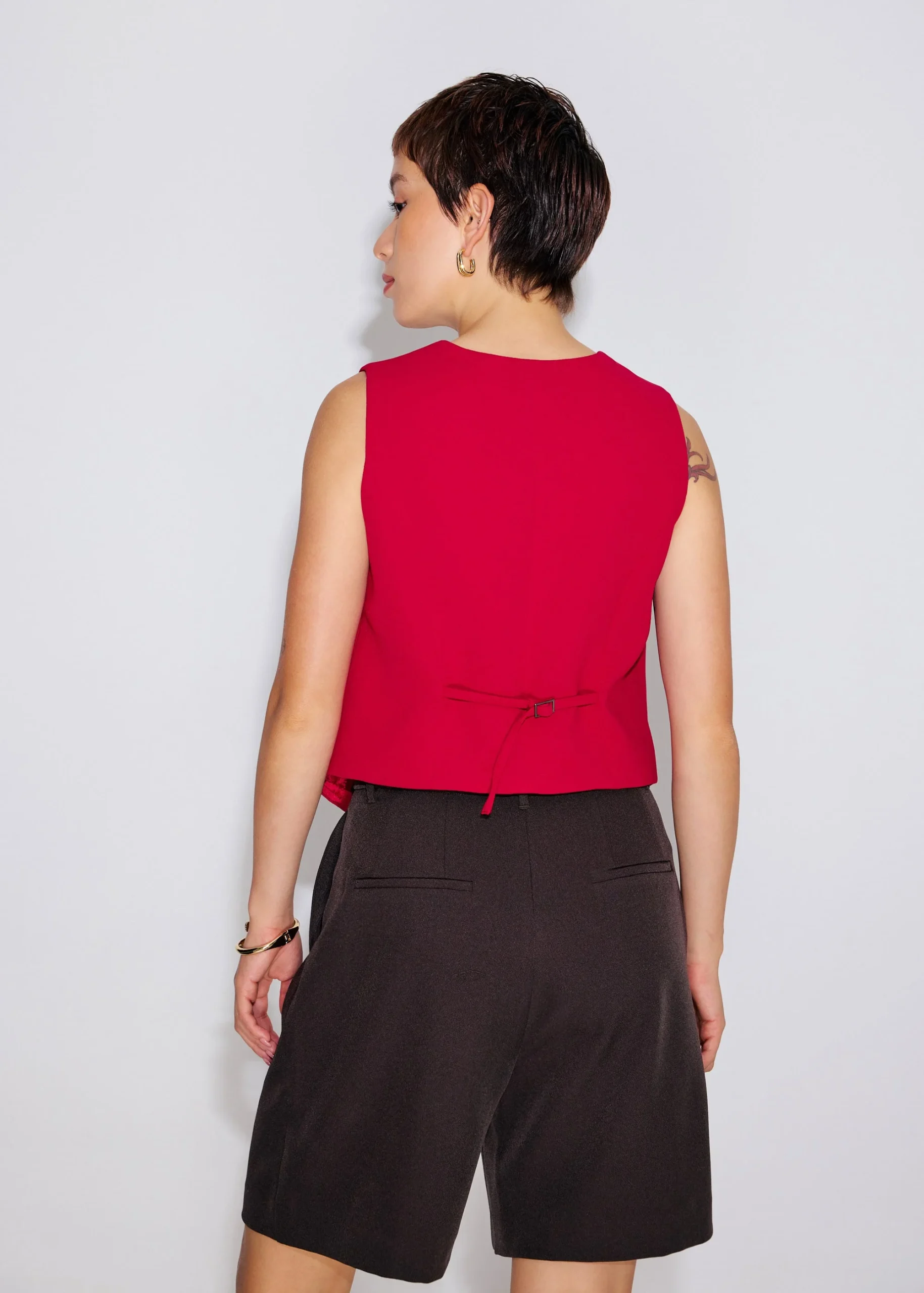 Relaxed V-neck Vest - Image 4
