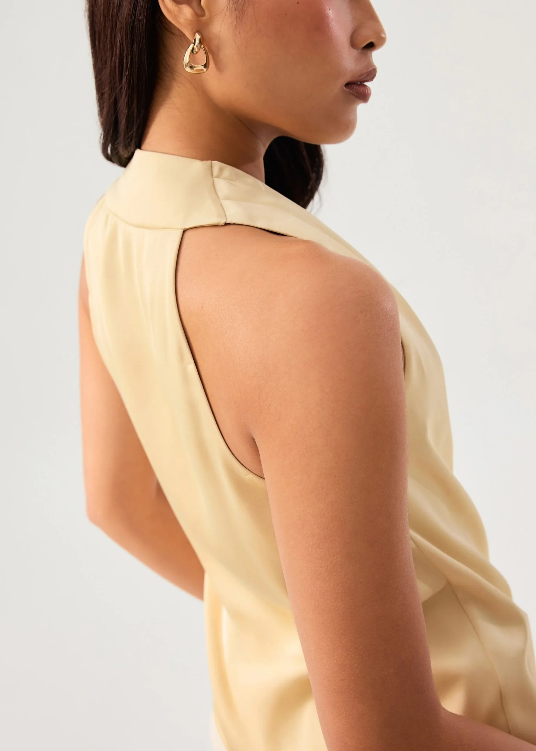 Front Wrap Satin Top - Image 3