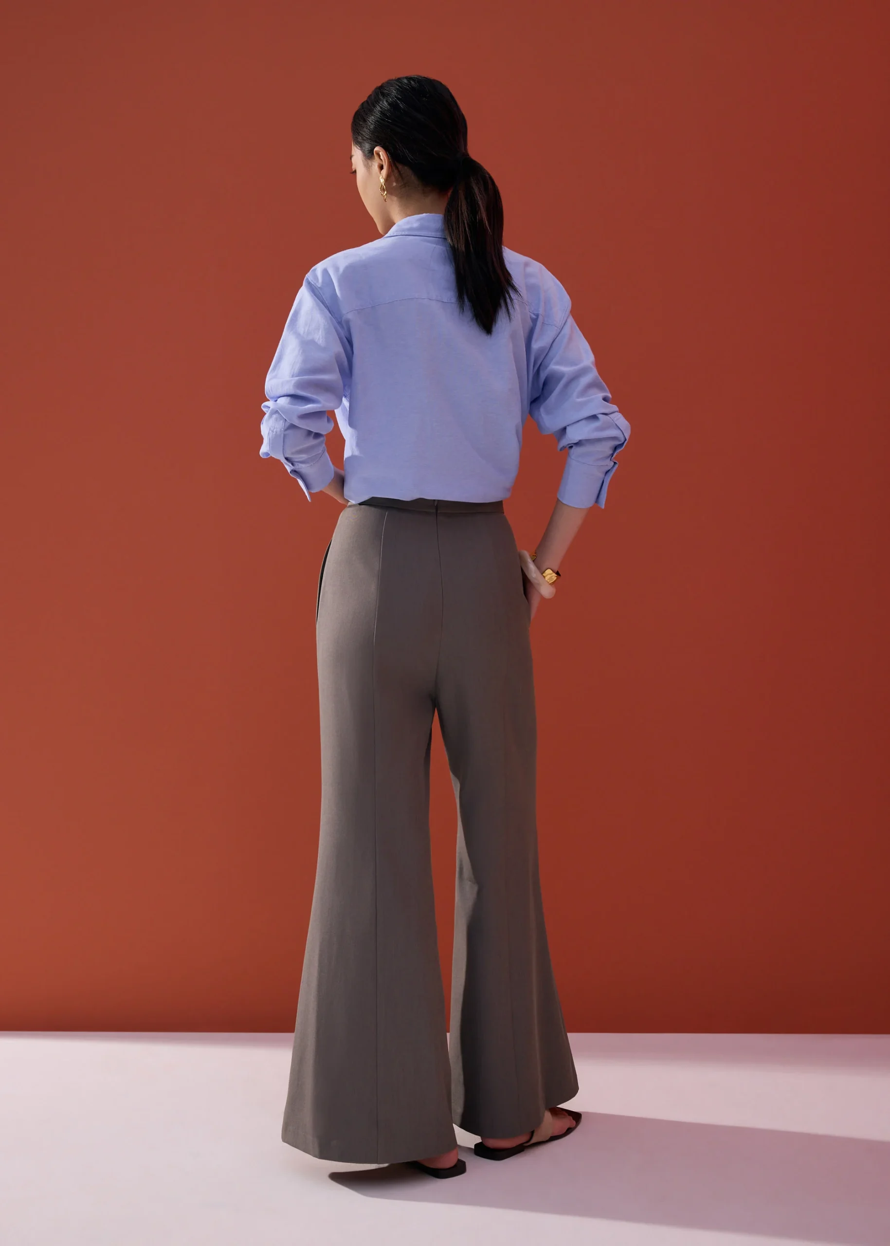 High Waist Boot Cut Pants - Image 3