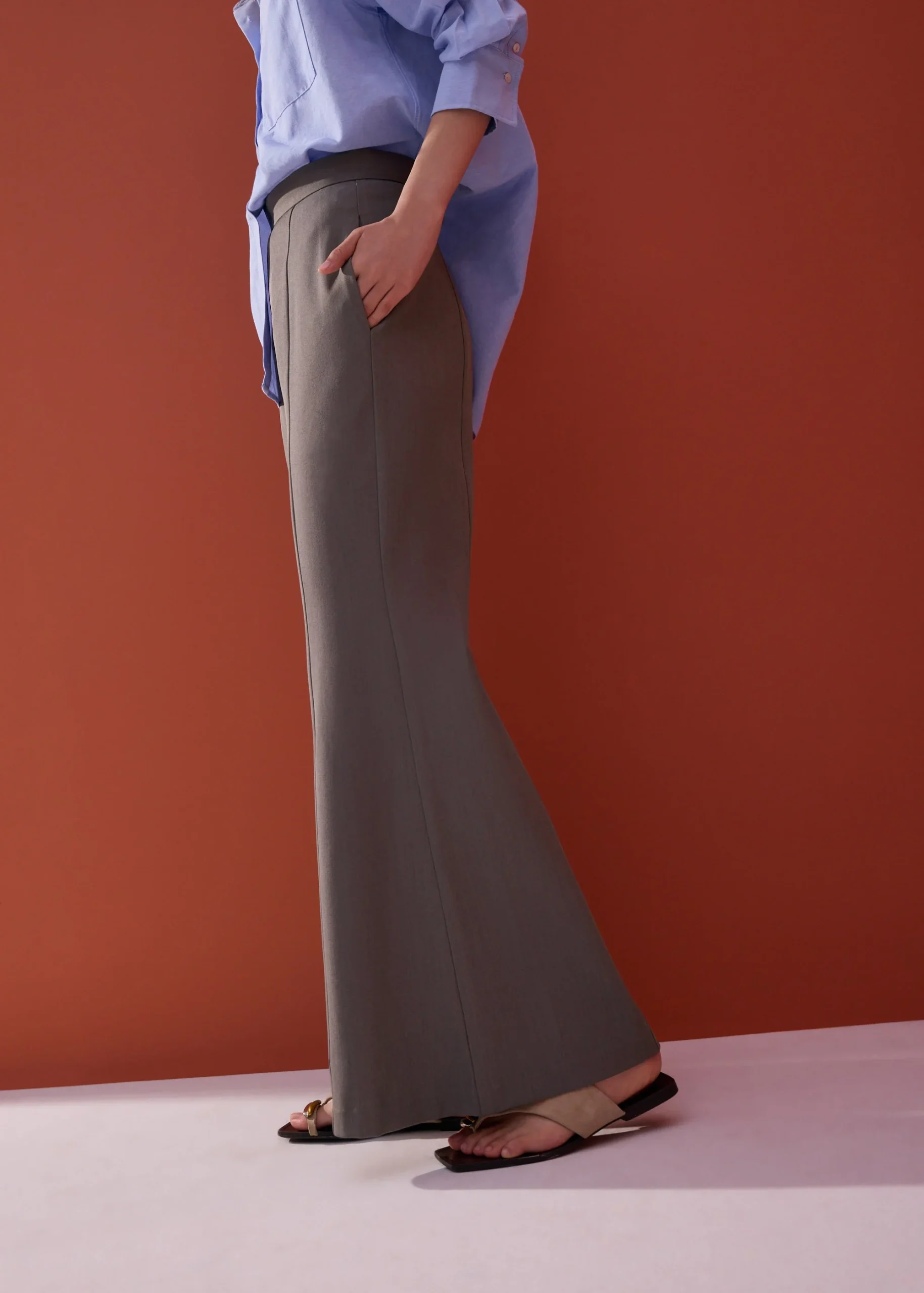 High Waist Boot Cut Pants - Image 4