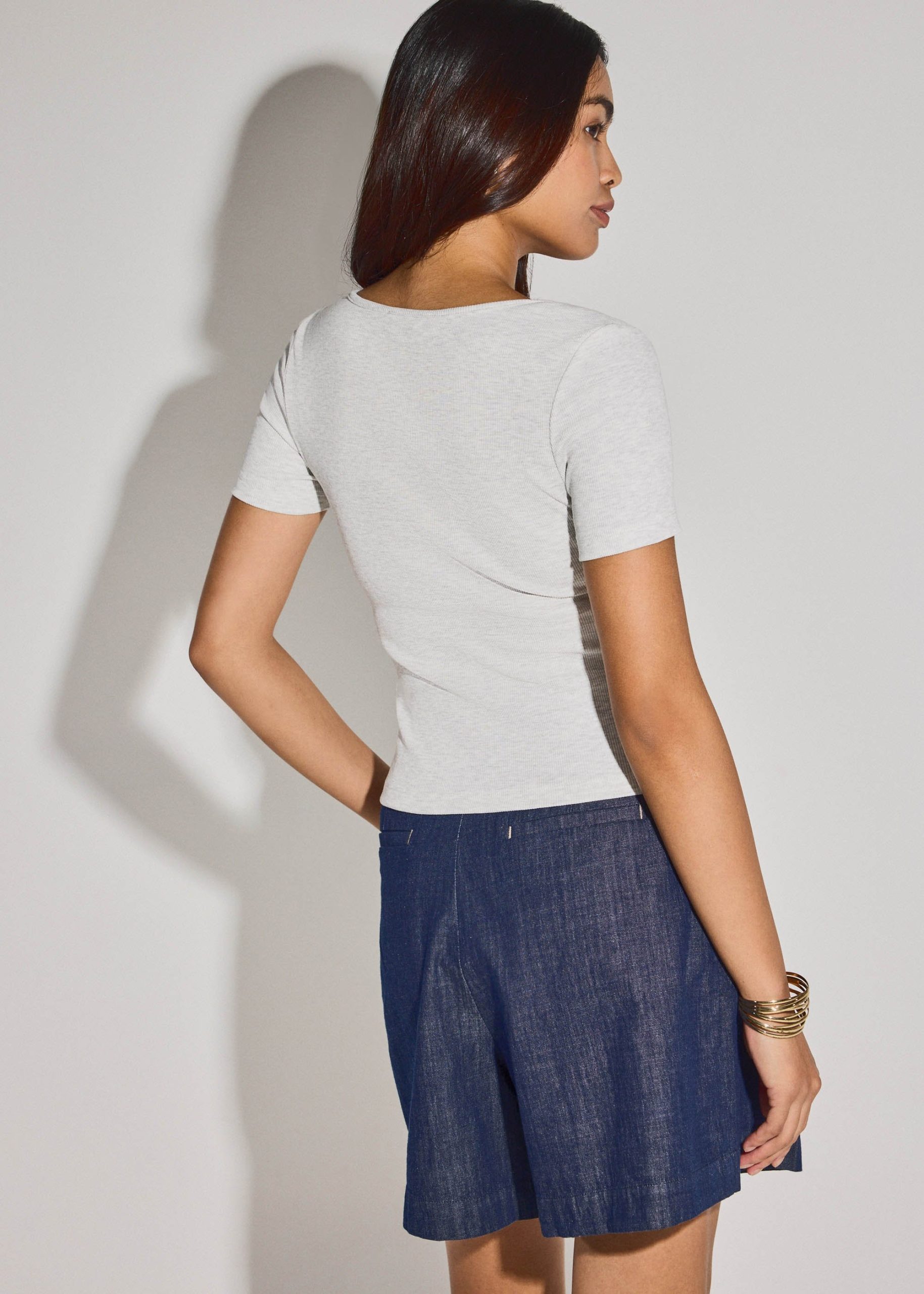 Jada Square Neck Fitted Tee - Image 3