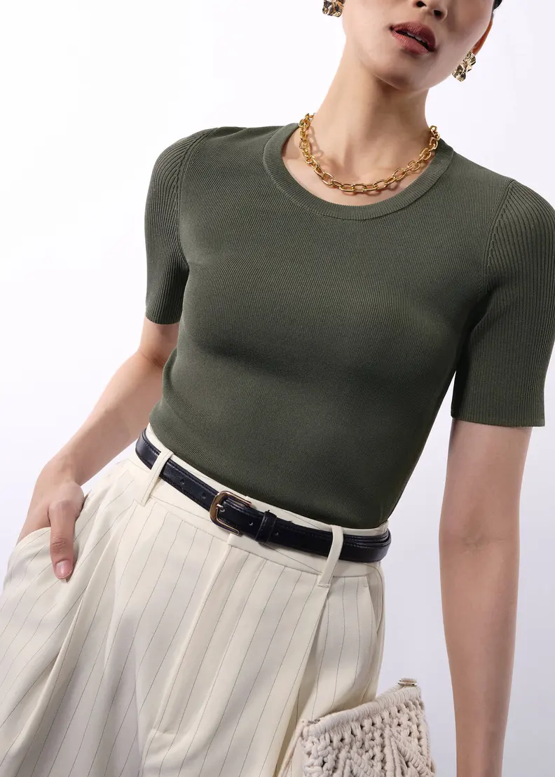 Knit Round Neck Top
