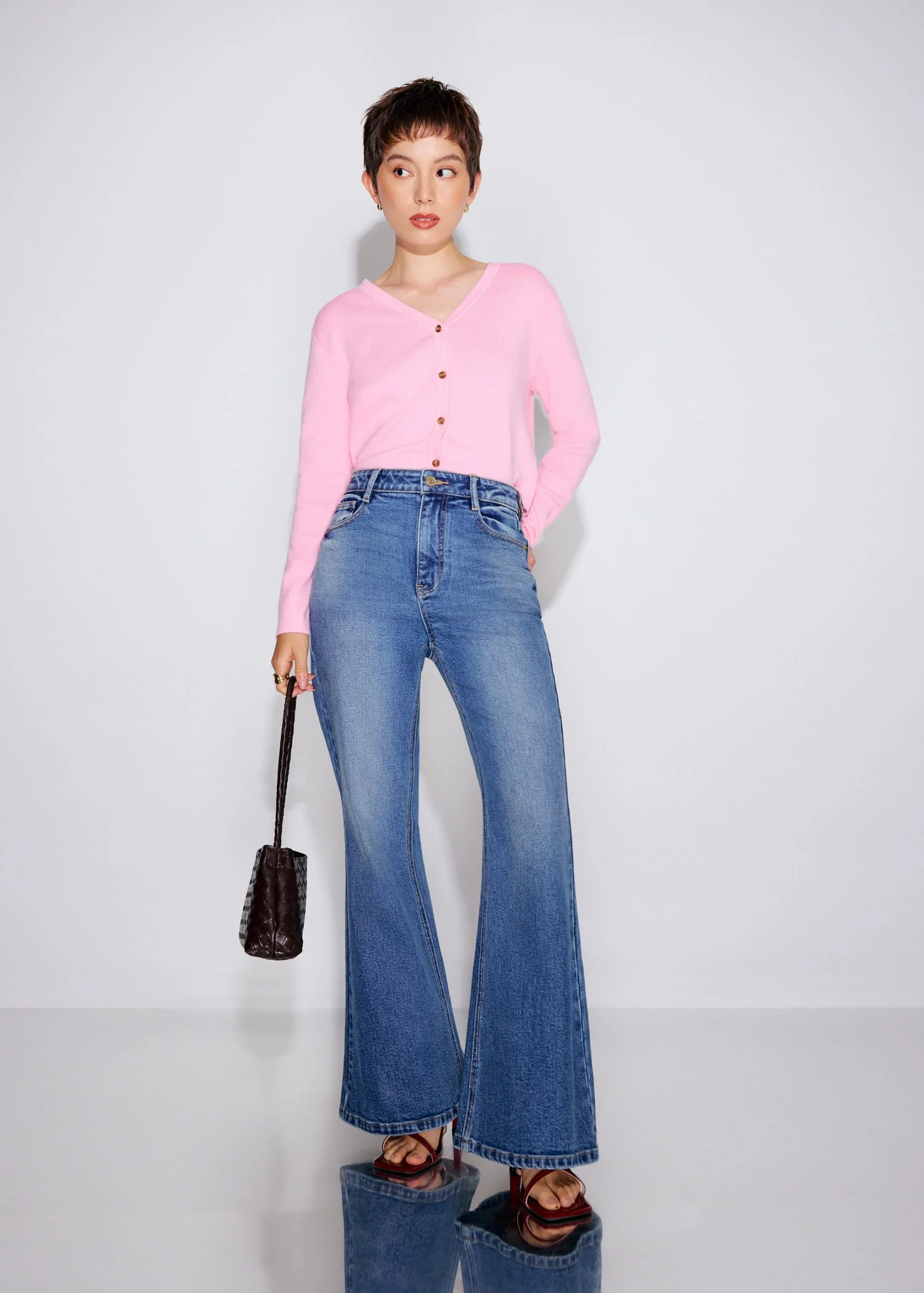 Comfort Stretch Kick Flare Jeans - Image 3