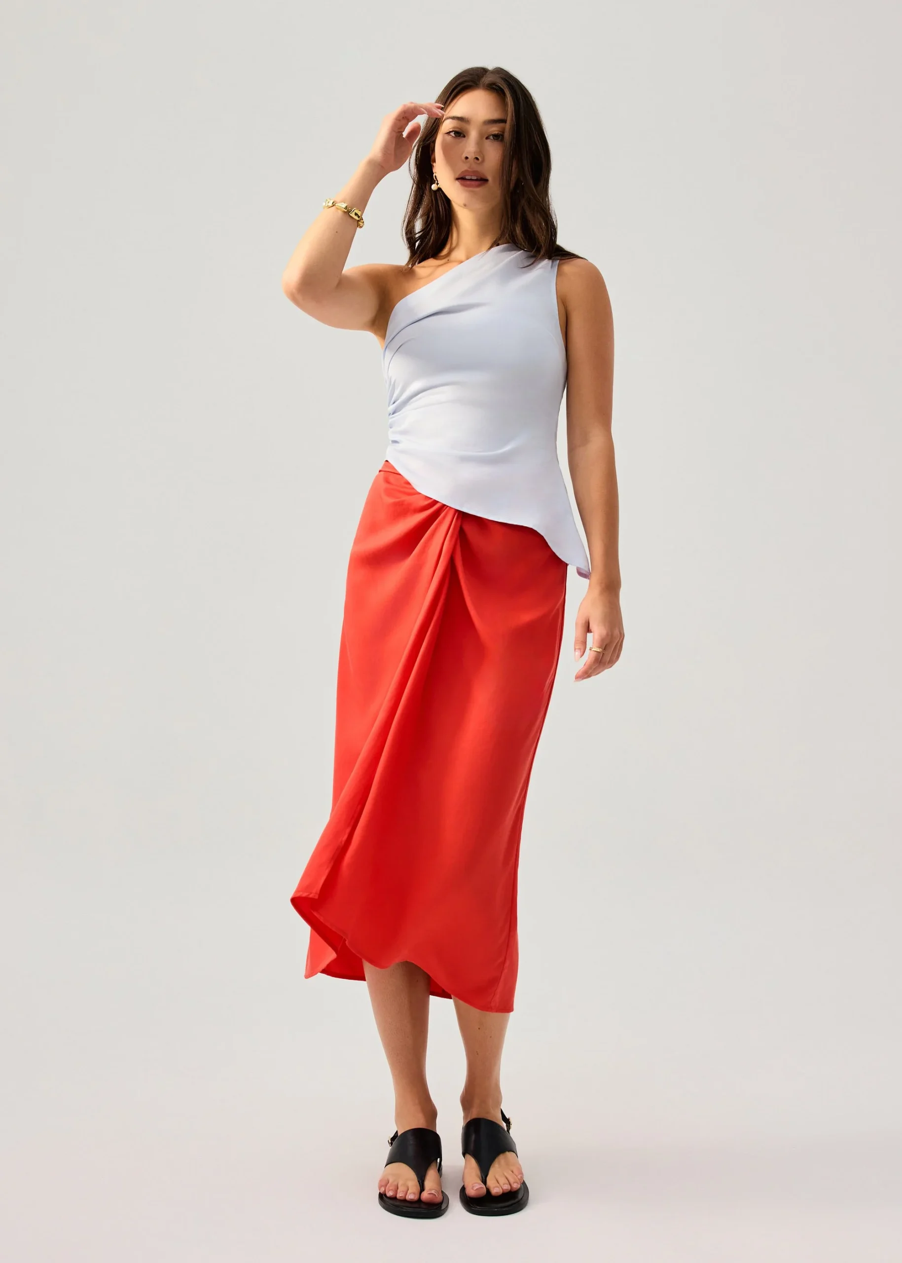Front Twist Column Midaxi Skirt - Image 2