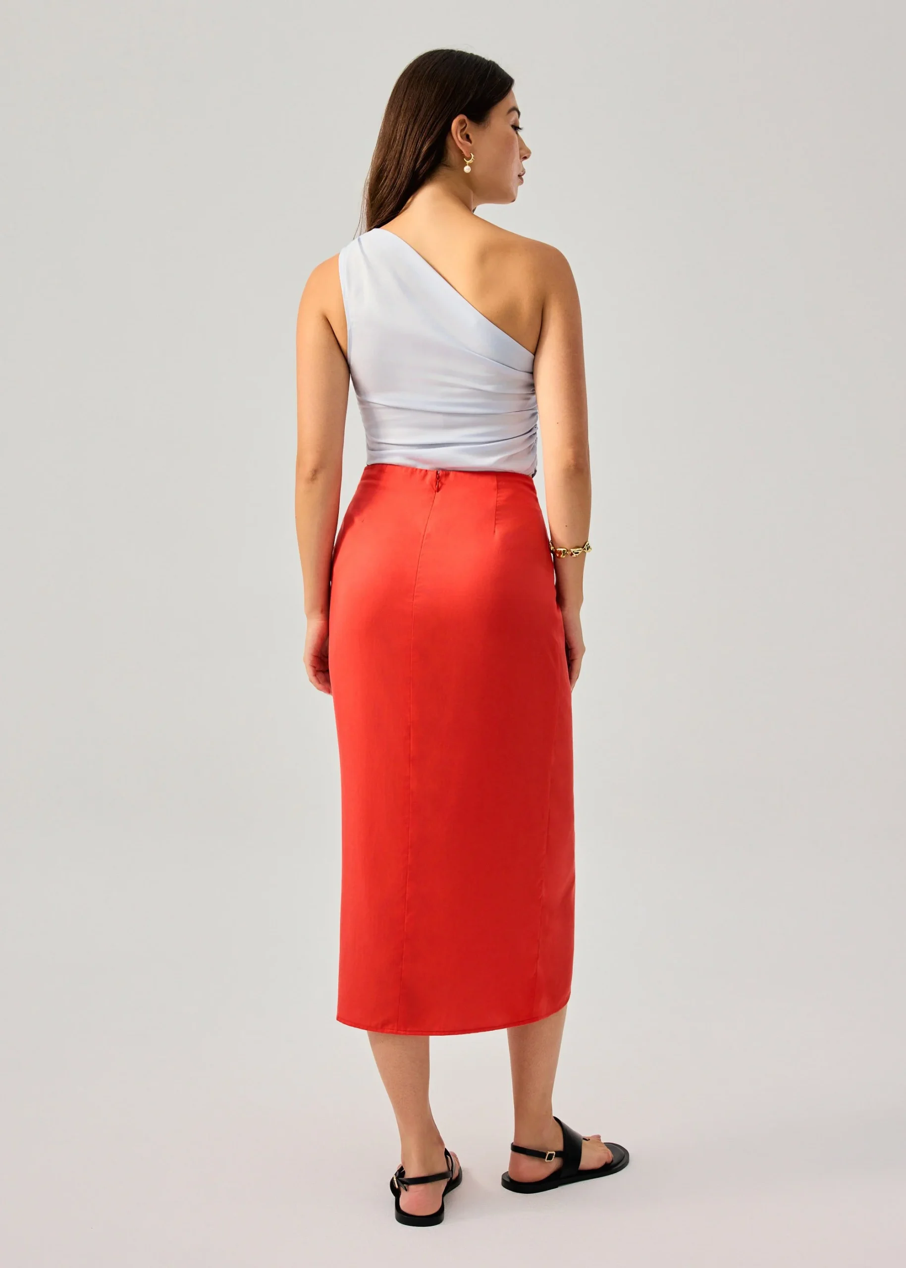 Front Twist Column Midaxi Skirt - Image 3