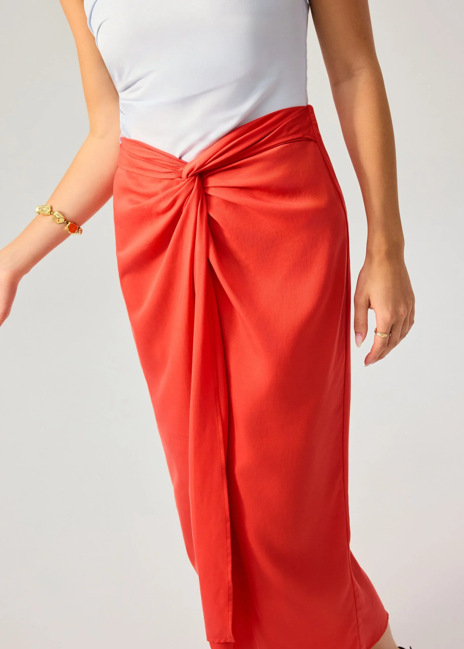 Front Twist Column Midaxi Skirt - Image 4