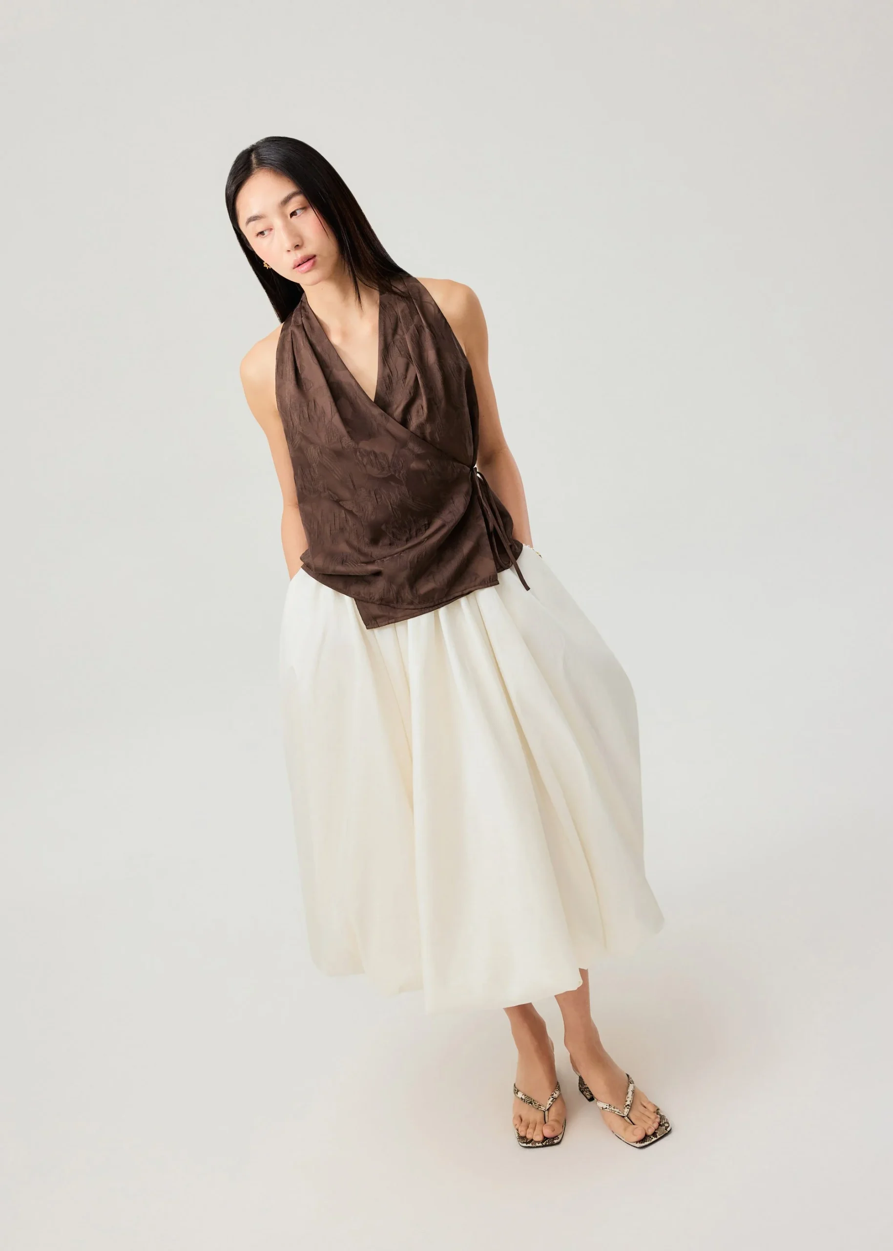 Mid Waist Bubble Midaxi Skirt - Image 5